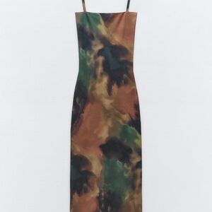 Zara Earth Tone Print Dress